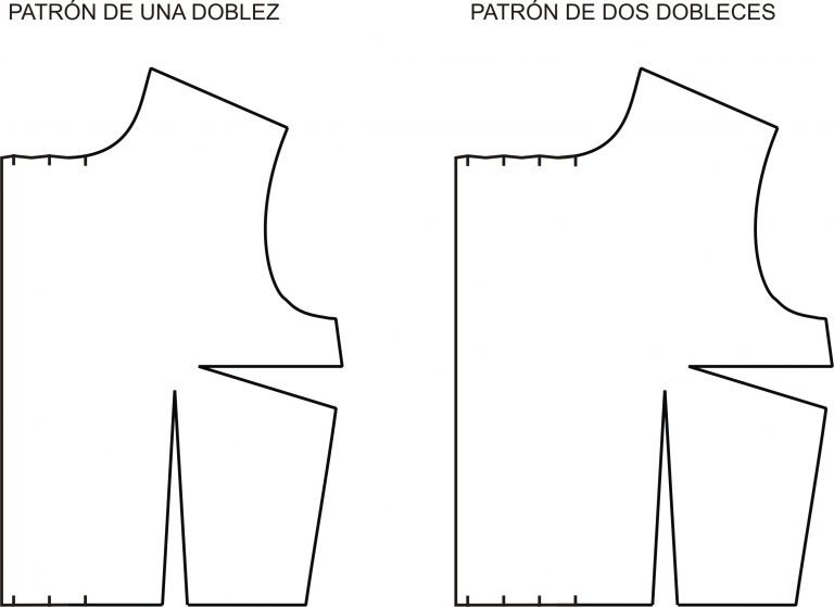 patrón delantero camisa con cruce