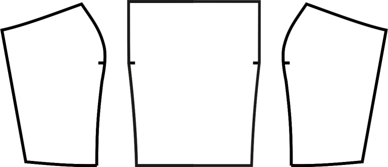 Patrón de un escote palabra de honor